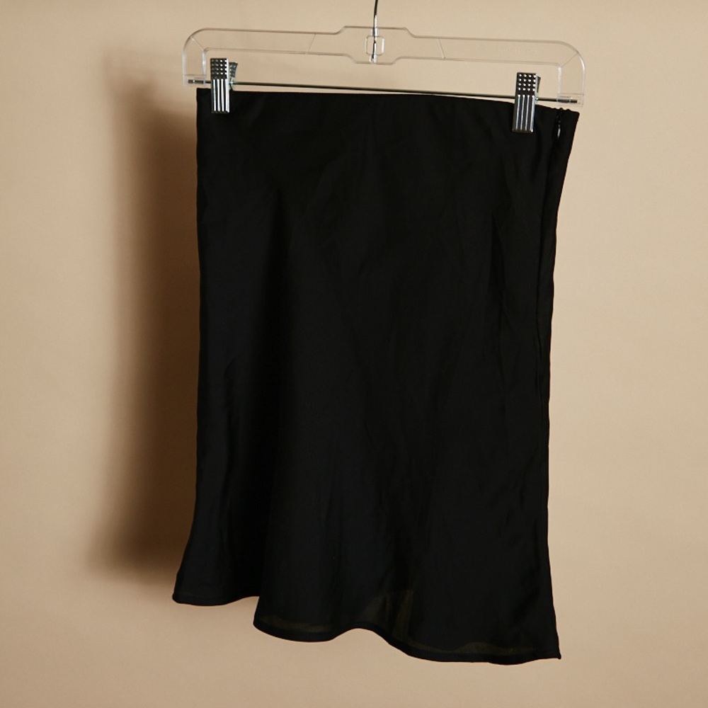UO Black Satin Skirt